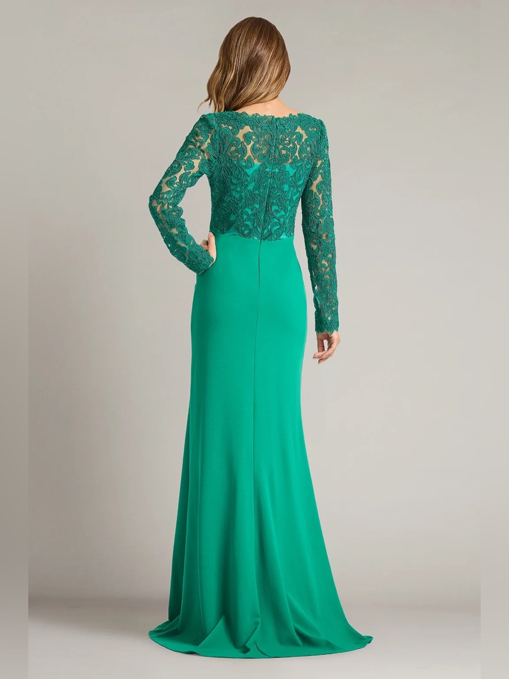 TADASHI SHOJI - LYSANDRA EMBROIDERED CREPE GOWN - Picture 3 of 8